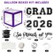 Graduation Decorations 2026 Graduation Party Decorations Set of 4 Boxes with 129pcs Balloons Arch Garland Kit Party Supplies for Any Grades Purple